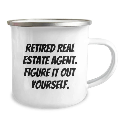 Funny Real Estate Agent Graduation Gifts from Friends, Unique Camping Mug for Real Estate Agent, 'Figure It Out Yourself' Quote, 12 oz Stainless Steel with Enamel Finish - Image 2