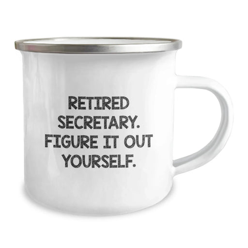 Funny Secretary Gift Ideas, Retired Secretary Figure It Out Yourself Camping Mug for Graduation, Secretary Unique Gifts from Friends - Image 2