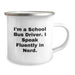 Funny School Bus Driver Gifts from Friends, Unique Christmas Unique Gifts for Men - 'I Speak Fluently In genius.', Camping Mug for School Bus Driver - Image 2