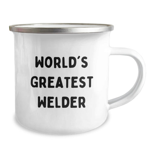 Welder Gifts for Him, Funny World's Greatest Welder Camping Mug, 12 oz Stainless Steel with Enamel Finish, Birthday Unique Gifts from Friends, Coworkers, Family - Image 2