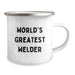 Welder Gifts for Him, Funny World's Greatest Welder Camping Mug, 12 oz Stainless Steel with Enamel Finish, Birthday Unique Gifts from Friends, Coworkers, Family - Image 2