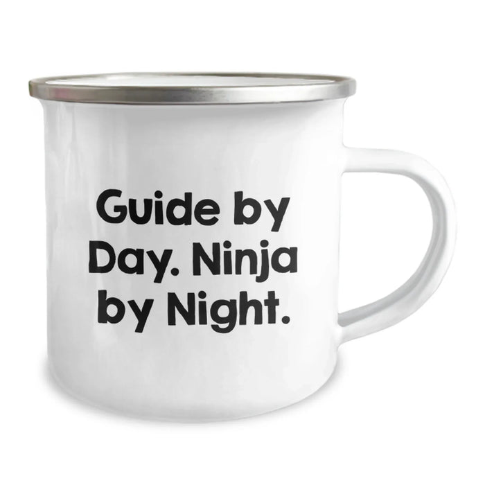 Christmas Guide Gifts for Men by Day, Ninja by Night - Funny Camping Mug - Image 2