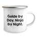 Christmas Guide Gifts for Men by Day, Ninja by Night - Funny Camping Mug - Image 2