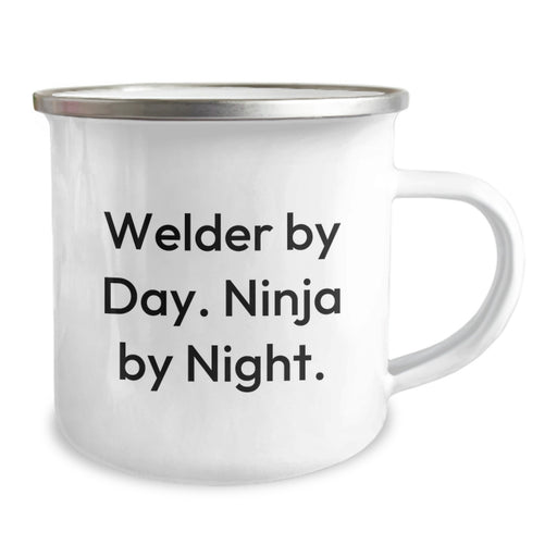 Welder Gifts, Funny Quote, 'Welder By Day. Ninja By Night.' for Men, Unique Christmas Unique Gifts, Camping Mug for Welder Enthusiasts - Image 2