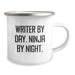 Christmas Unique Gifts for Writer Friends from Men, Funny Writer By Day. Ninja By Night. Camping Mug - Image 2