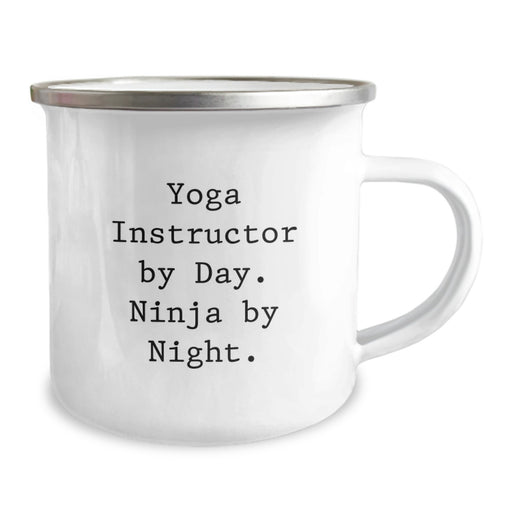 Yoga Instructor Gifts for Men, Funny 'Yoga Instructor By Day, Ninja By Night' Camping Mug for Christmas Unique Gifts from Family - Image 2