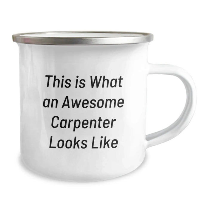 Cute Inspirational Gifts from Friends for Awesome Carpenters Birthday Unique Mug Camping, Funny Quotes about Being Awesome, Perfect for Men's Birthday Unique Gifts - Image 2