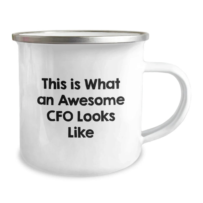 Funny CFO Gifts, Birthday Unique Presents for Men Women Friends Coworkers - This Is What An Awesome Cfo Looks Like Camping Mug - Image 2