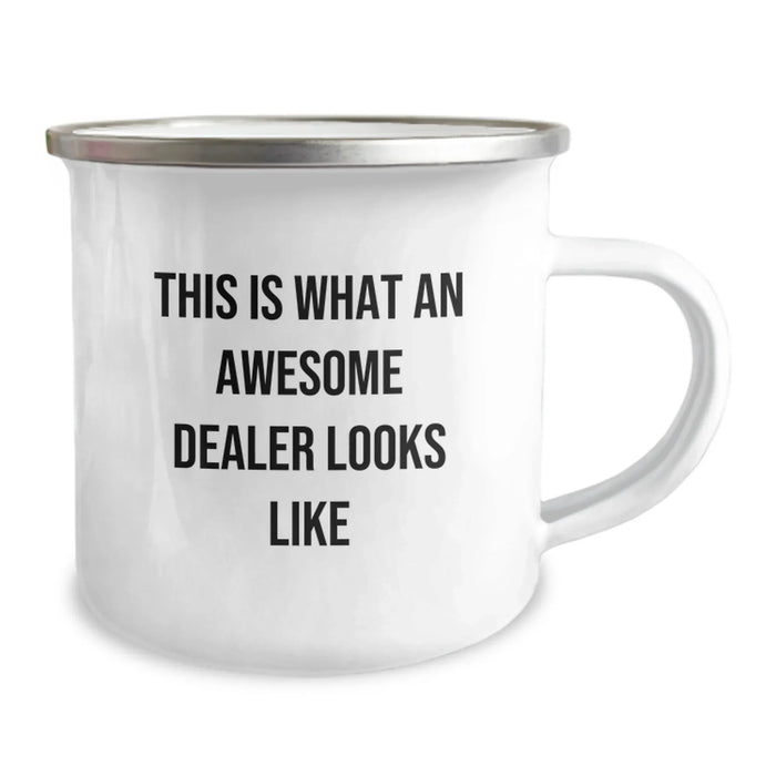 Funny Dealer Gifts from Men, Camping Mug for Birthday Unique Gifts, Inspirational Dealer Looks Like - Image 2