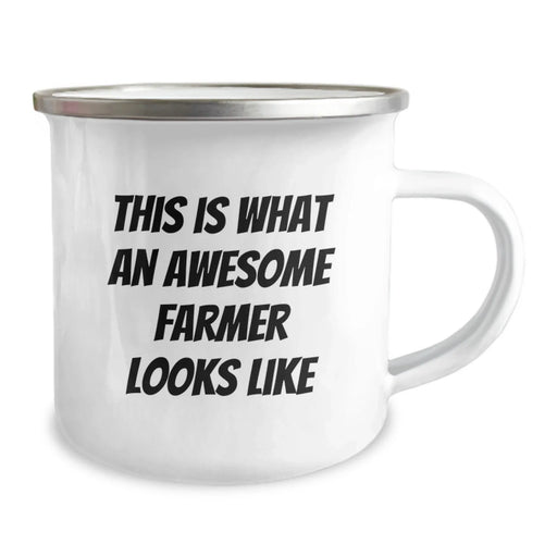 Farmer Gifts from Friends Unique Camping Mug This Is What An Awesome Farmer Looks Like Birthday - Image 2