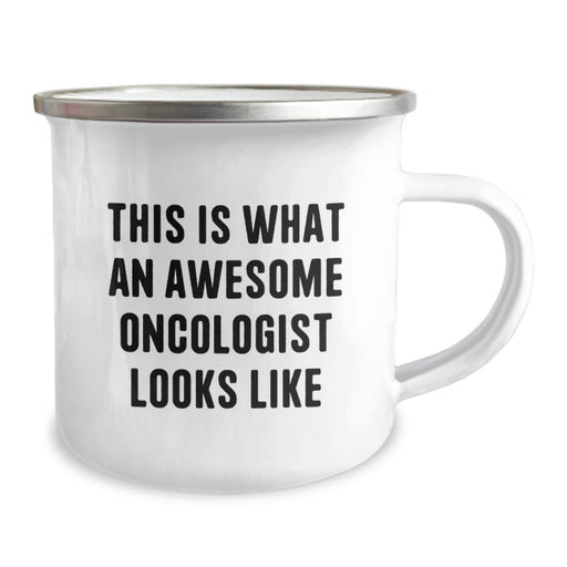 Funny Oncologist Gifts from Family, Unique Christmas Unique Gifts for Oncologist Men, Camping Mug with Inspirational Quote - 'This Is What An Awesome Oncologist Looks Like' - Image 2