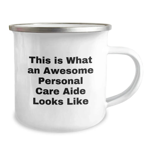 Funny Birthday Unique Gifts from Friends for Personal Care Aide Enthusiasts - Camping Mug - Image 2