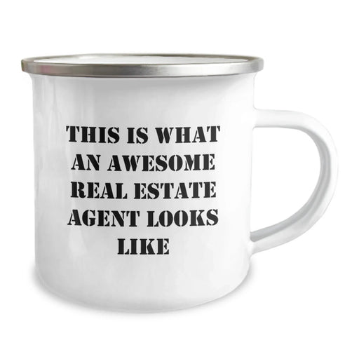 Funny Real Estate Agent Gifts for Birthday, Camping Mug with Inspirational Quote, Gifts from Friends to Real Estate Agent, Men, Women, Birthday Unique Gifts - Image 2