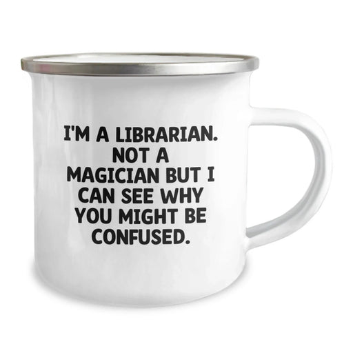 Funny Librarian Gifts from Friends to Librarian Camping Mug Perfect for Christmas Unique Presents - Image 2