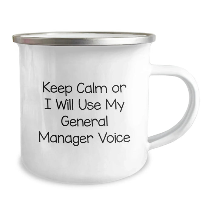 General Manager Gifts Funny Keep Calm or I'll Use My Voice Men Gifts from Friends to General Manager - Image 2