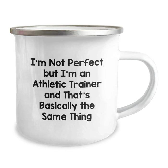 Funny Athletic Trainer Gifts from Friends for Men's 12 oz Stainless Steel Camping Mug - Image 2