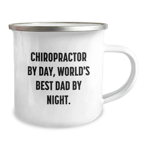 Funny Chiropractor Gifts for Dad, World's Best Chiropractor by Day, Camping Mug, Valentine's Unique Gift from Men - Image 2