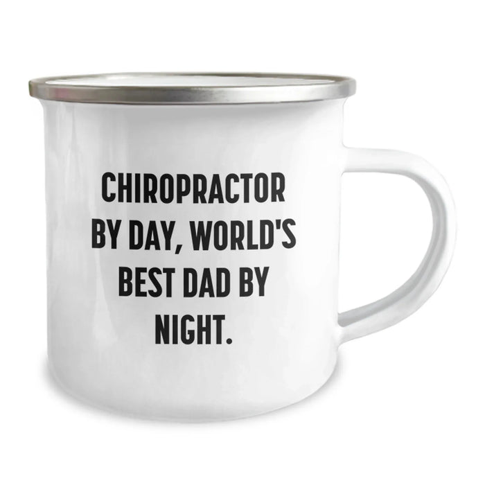 Funny Chiropractor Gifts for Dad, World's Best Chiropractor by Day, Camping Mug, Valentine's Unique Gift from Men - Image 2