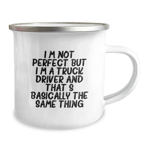 Funny Truck Driver Birthday Unique Gifts from Friends for Men - Gift Mug 'I'm Not Perfect' - Image 2