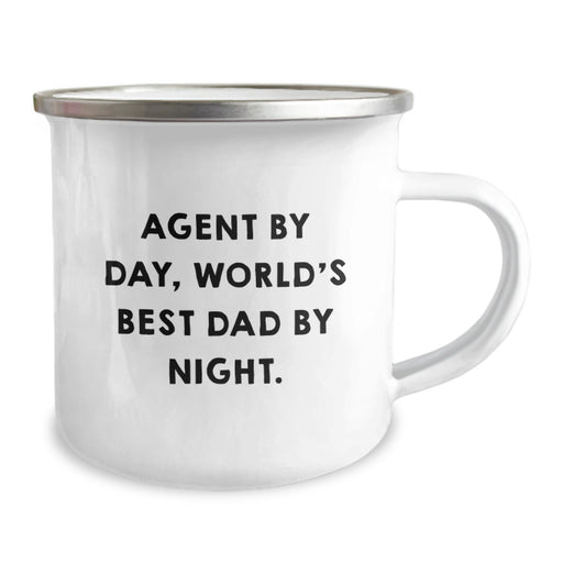Agent By Day Funny Gifts from Mom to Agent on Birthday, World's Best Dad By Night Camping Mug, Perfect for Agent Enthusiasts, Agent Lover, and Agent Friends - Image 2