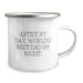 Funny Artist Gifts, Camping Mug for Birthday - Artist By Day, World's Best Dad By Night. Gifts from Dad to Artist - Image 2