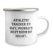 Funny Athletic Trainer Gifts from Mom - World's Best Mom by Night - Inspirational Camping Mug for Graduation - Image 2
