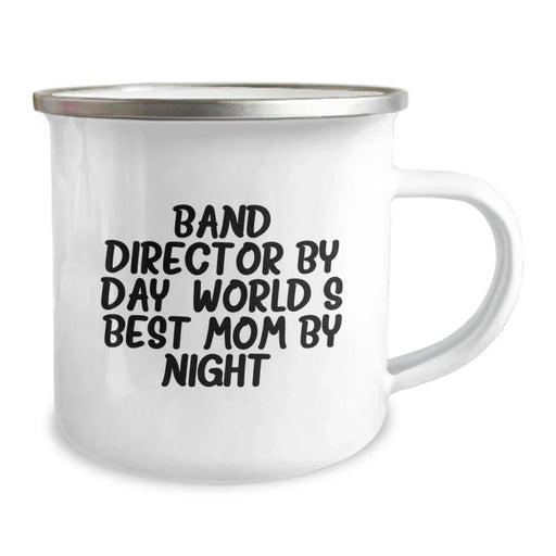 Funny Band Director Gifts Camping Mug - 'Band Director By Day, World's Best Mom By Night.' for Graduation - Gifts from Mom to Band Director - Image 2
