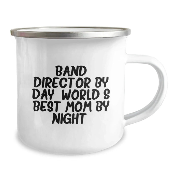 Funny Band Director Gifts Camping Mug - 'Band Director By Day, World's Best Mom By Night.' for Graduation - Gifts from Mom to Band Director - Image 2