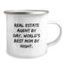 Funny Real Estate Agent Gifts from Mom, Camping Mug for Christmas Unique Presents for Real Estate Agent By Day, World's Best Mom By Night. - Image 2