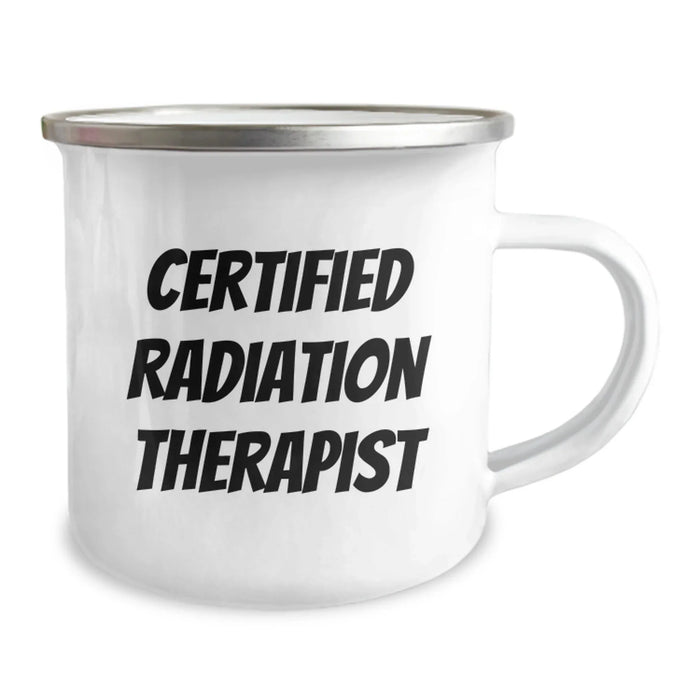 Funny Certified Radiation Therapist Gifts from Friends for Radiation Therapist Graduation Unique Gifts, Camping Mug - Image 2