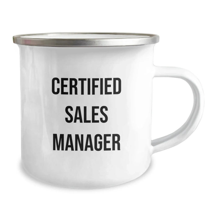 Funny 'Certified Sales Manager' Mugs for Men Gifts from Family, Perfect Camping Mug for Sales Manager, Inspirational Quote Christmas Unique Gifts - Image 2