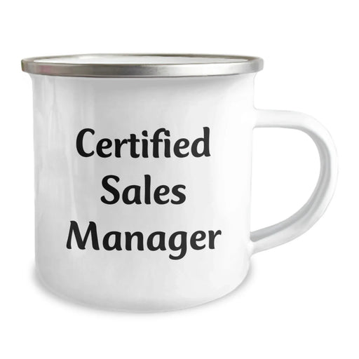 Funny Quote Gifts from Friends for Sales Manager - Certified Sales Manager Camping Mug, Christmas Unique Gifts - Image 2
