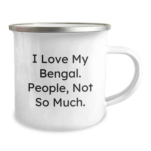 Funny Bengal Cat Gifts - Christmas Unique Gifts for Bengal Cat Lovers - Camping Mug with I Love My Bengal. People, Not So Much. - Image 2