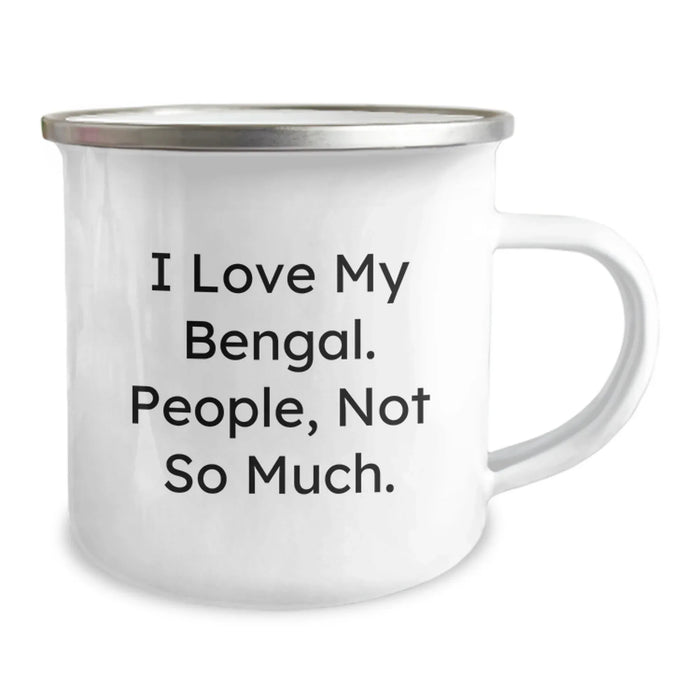 Funny Bengal Cat Gifts - Christmas Unique Gifts for Bengal Cat Lovers - Camping Mug with I Love My Bengal. People, Not So Much. - Image 2