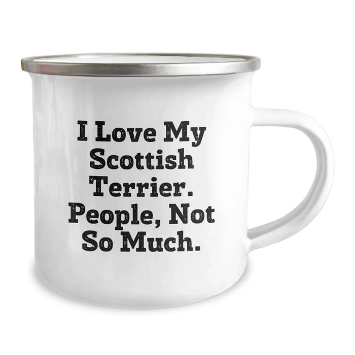 Funny Scottish Terrier Dog Gifts for Men from Family - I Love My Scottish Terrier People Not So Much Camping Mug Christmas Unique - Image 2