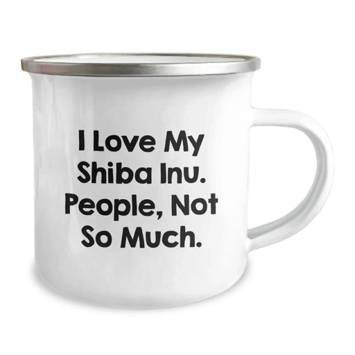 Funny Shiba Inu Dog Lover Gifts from Men, Women, or Friends for Christmas Unique Presents - Shiba Inu Camping Mug, I Love My Shiba Inu People Not So Much - Image 2
