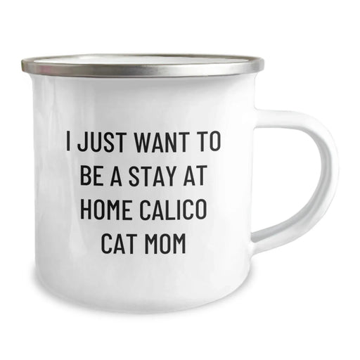 Funny Calico Cat Gifts for Calico Cat Mom, Birthday Unique Gifts from Friends to Family, Calico Cat Camping Mug - Image 2