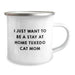 Tuxedo Cat Lover Gifts from Family and Friends, Funny Birthday Unique Gifts, I Just Want To Be A Stay At Home Tuxedo Cat Mom Camping Mug for Tuxedo Cat Mom - Image 2