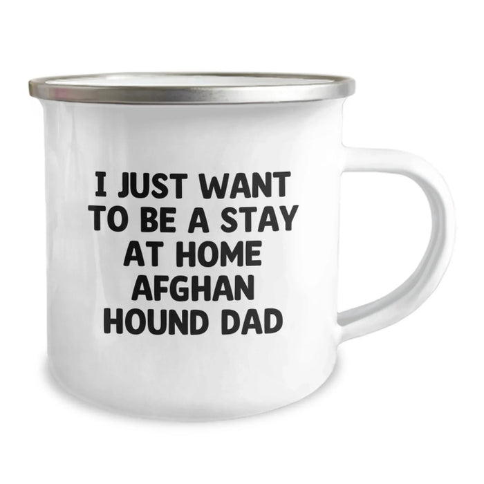 Funny Afghan Hound Dog Dad Camping Mug Gifts from Men to Friends on Valentine's - Image 2