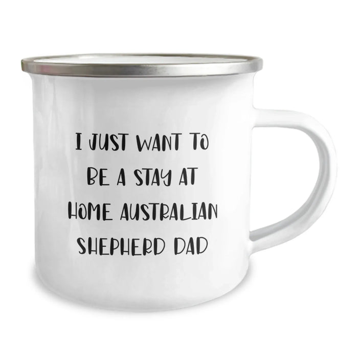 Australian Shepherd Dog Dad Funny Camping Mug, Gifts from Men for Australian Shepherd Dog Lover on Christmas Unique Gifts - Image 2