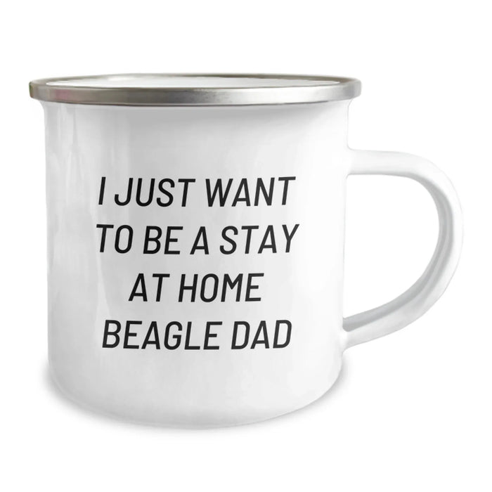 Beagle Dog Dad Camping Mug, Funny Gifts for Men from Family, Stay at Home Beagle Dad Quote, Unique Christmas Unique Gifts for Beagle Lovers - Image 2