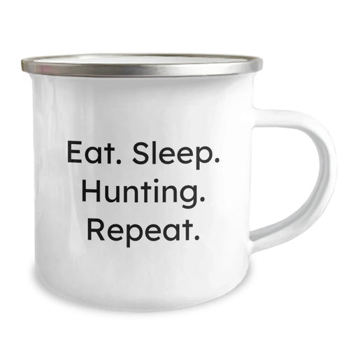 Funny Hunting Gifts for Men - Eat. Sleep. Hunting. Repeat. Camping Mug, Christmas Unique Gifts from Friends - Image 2