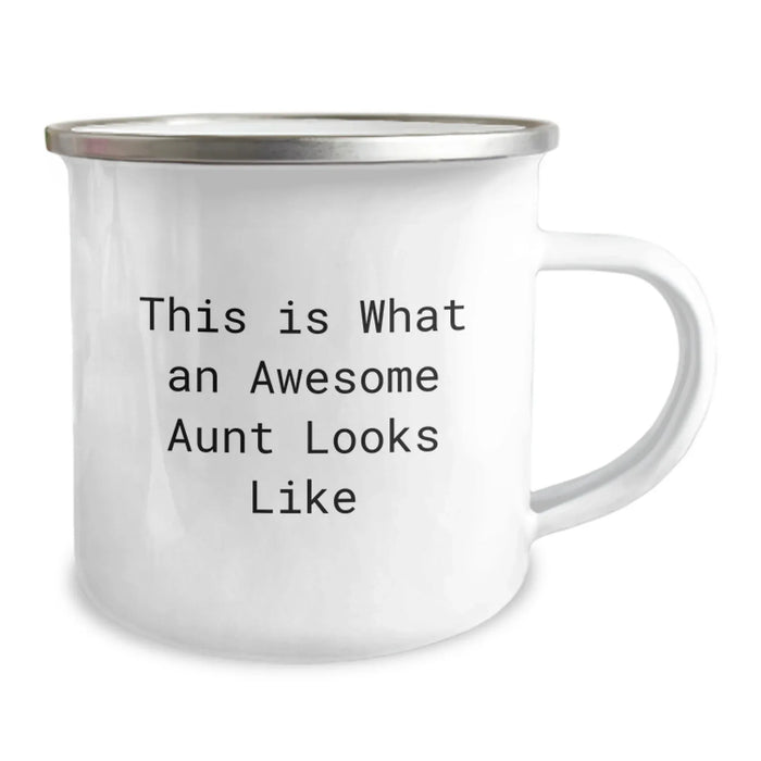 Funny Gifts from Family Members, Camping Mug for Aunt's Birthday Unique Gifts, This Is What An Awesome Aunt Looks Like - Image 2