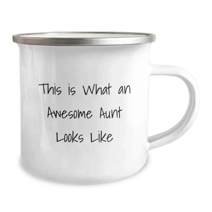 Funny Gifts from Men Aunt Birthday Unique Presents for Aunt Camping Mug, This Is What An Awesome Aunt Looks Like, Funny Aunt Quotes, Birthday Unique Gifts for Aunt - Image 2
