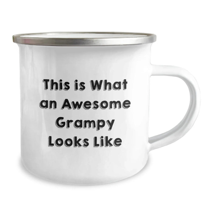 Funny Grampy Gifts from Family to Grampy, Grampy Camping Mug with Inspirational Quote, Birthday Unique Gifts for Grandpa - Image 2