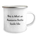 Funny Bestie Gifts from Friends - Bestie Birthday Unique Gifts for Bestie - 'This Is What An Awesome Bestie Looks Like' Camping Mug - Image 2