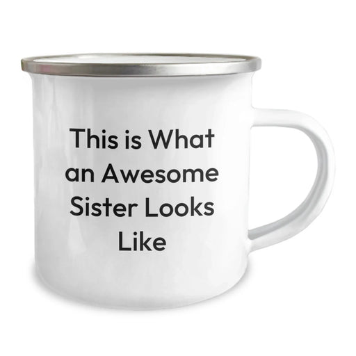 Funny Sister Gifts, Camping Mug, This Is What An Awesome Sister Looks Like, Birthday Unique Gifts from Sister - Image 2