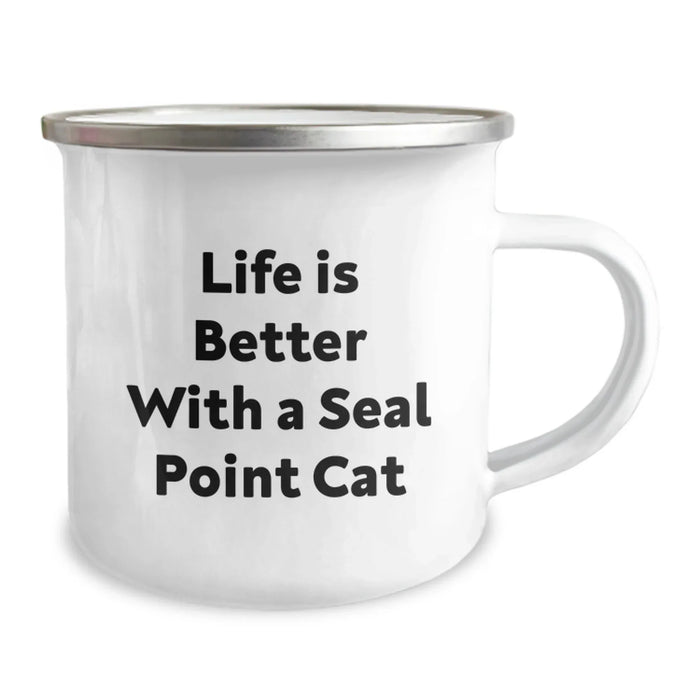 Seal Point Cat Camping Mug Gifts from Men, Women, Friends, Family to Seal Point Cat Lovers Birthday Unique Gifts - Image 2