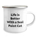 Seal Point Cat Camping Mug Gifts from Men, Women, Friends, Family to Seal Point Cat Lovers Birthday Unique Gifts - Image 2