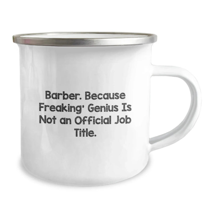 Funny Barber Gifts from Men for Barber, Unique Camping Mug with Inspirational Quote, Perfect Christmas Unique Gifts for Him - Image 2